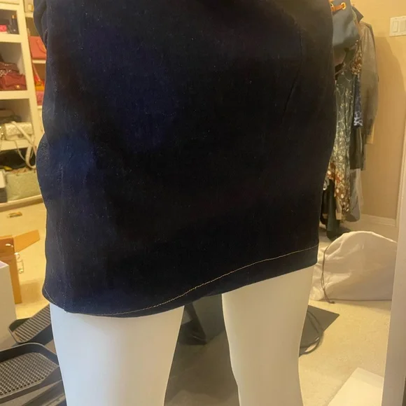 Versace denim stretch mesh black dress 8/10